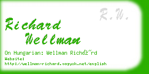 richard wellman business card